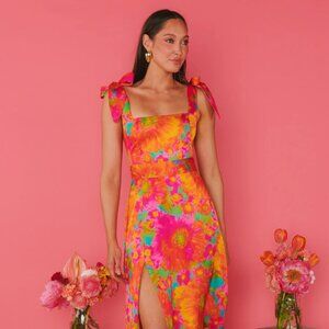 Show Me Your MuMu Vibrant Floral Midi Dress